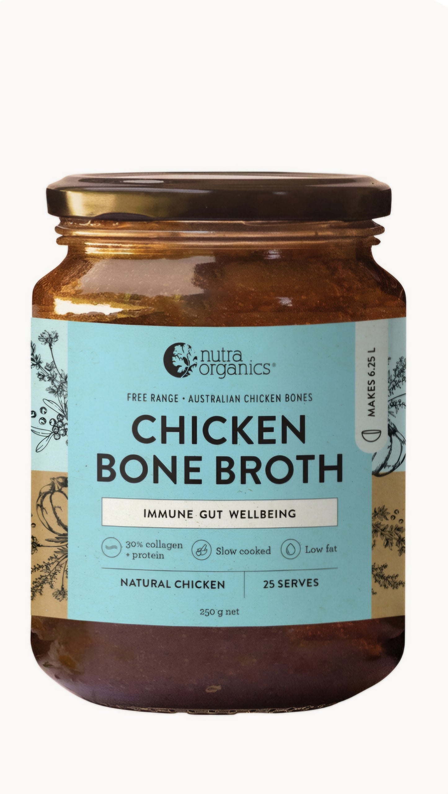 Nutra Organics Bone Broth Chicken Concentrate Natural 250g