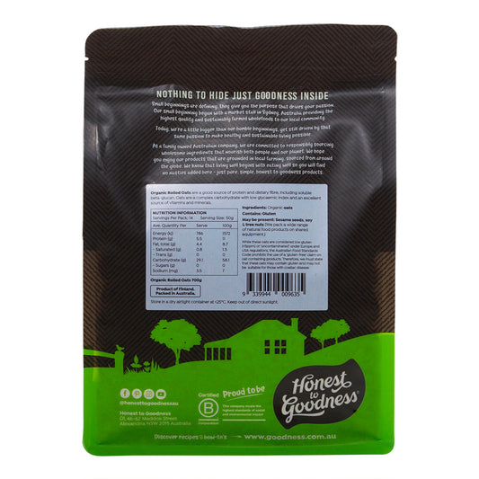 Wheat Free Rolled Oats - Organic 700g