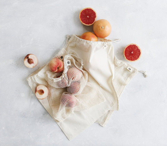Reusable produce cotton shopping bag