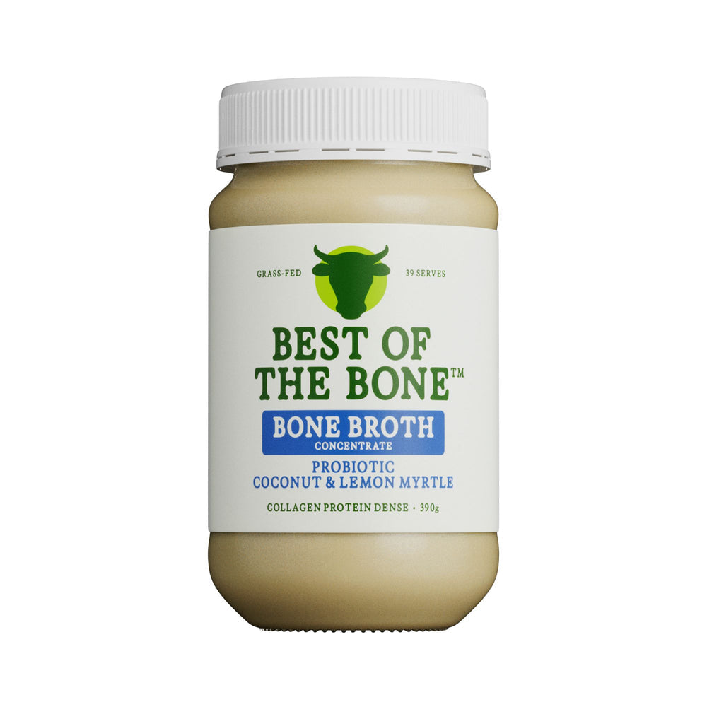 Probiotic Bone Broth -  Coconut, Lemon Myrtle, Papaya Leaf & Turmeric - Best of the Bone