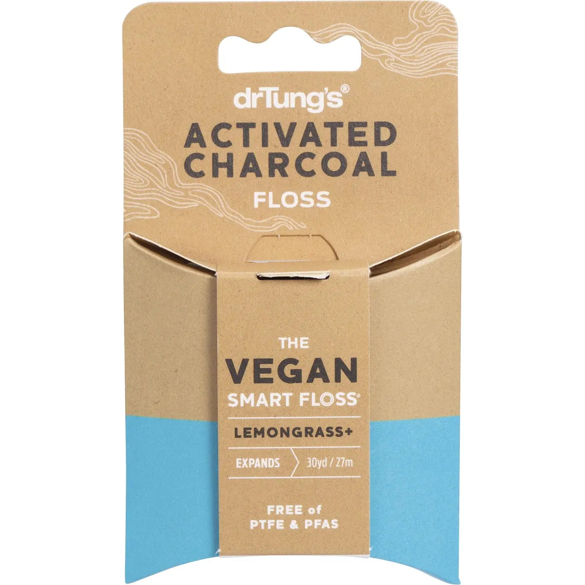 Vegan Dental Floss - Activated Charcoal Lemongrass 27m