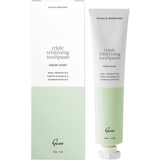 Gem Toothpaste Triple Whitening Crisp Mint 110g