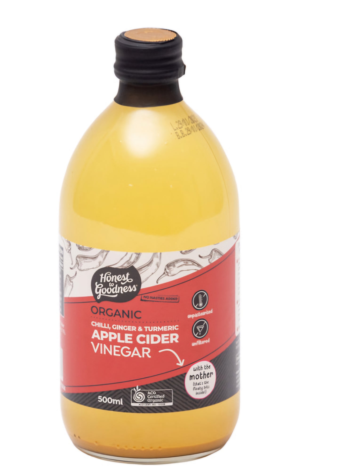 Organic Chilli, Ginger & Turmeric Apple Cider Vinegar 500ml