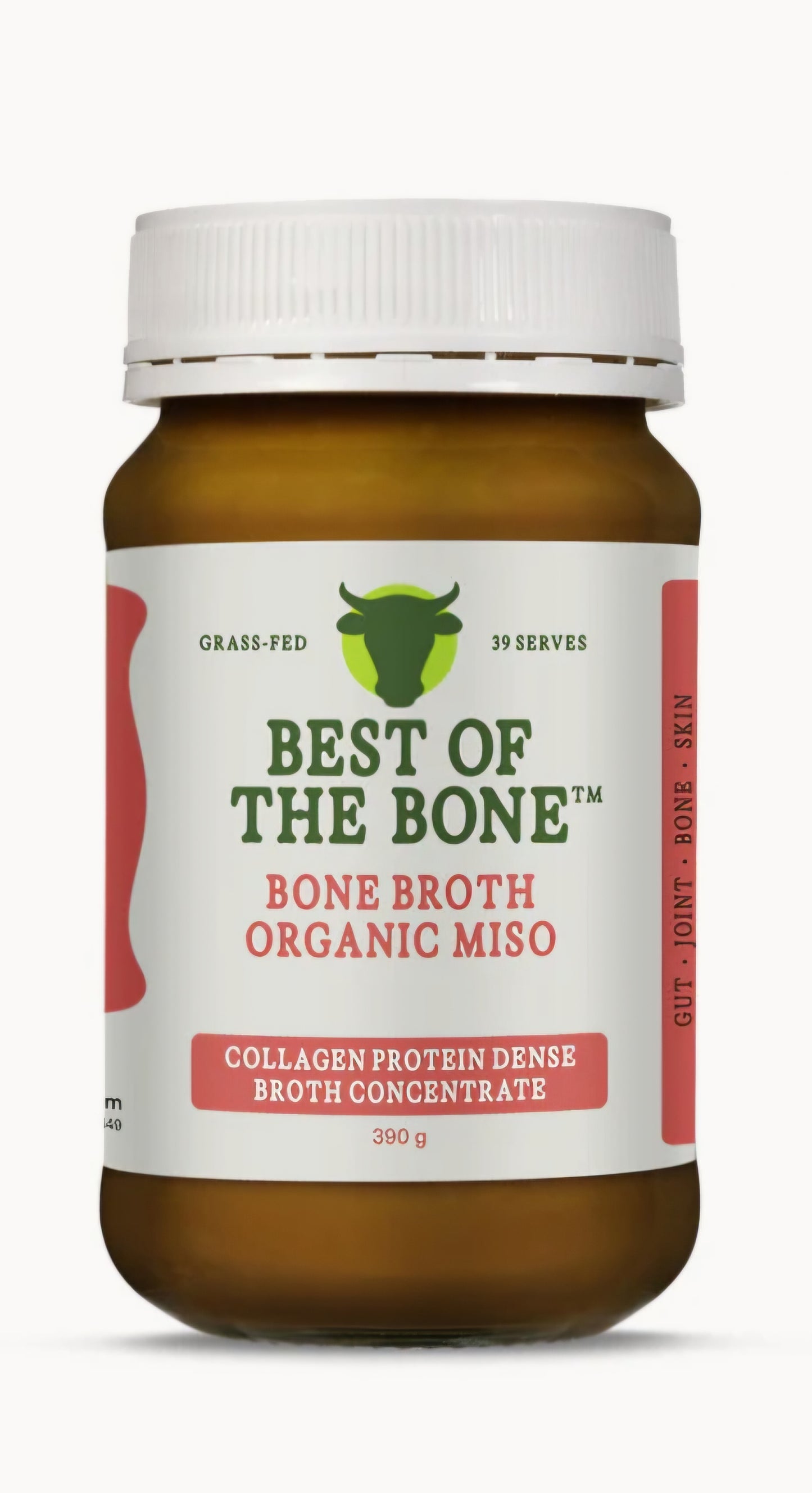 Best of the Bone Bone Broth Beef Concentrate Organic Miso 390g