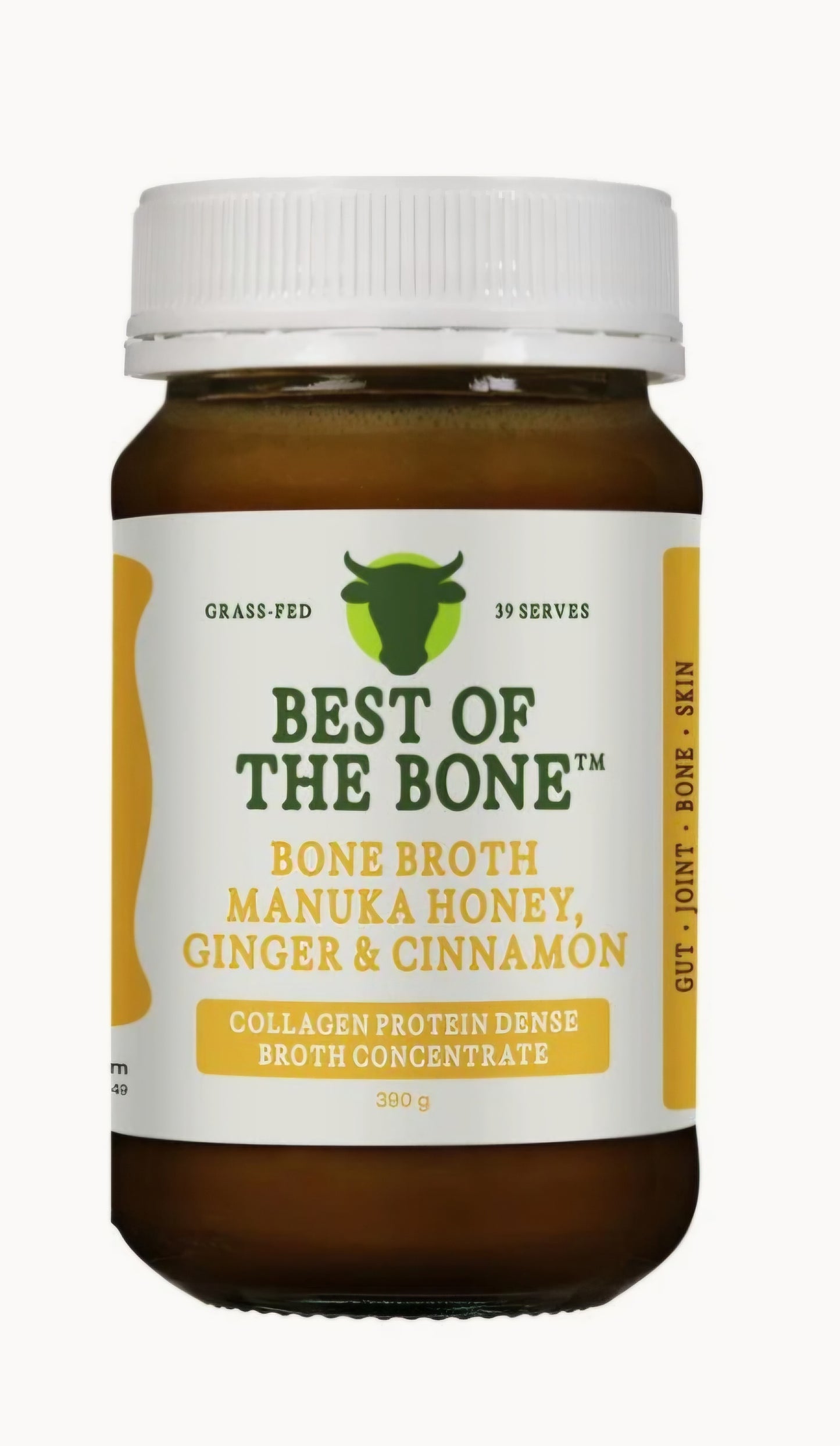 Best of the Bone Bone Broth Beef Real Broth Concentrate Manuka Honey, Ginger & Cinnamon 390g