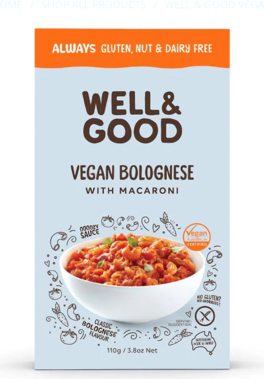 Well & Good Vegan Bolognese with Macaroni 110g