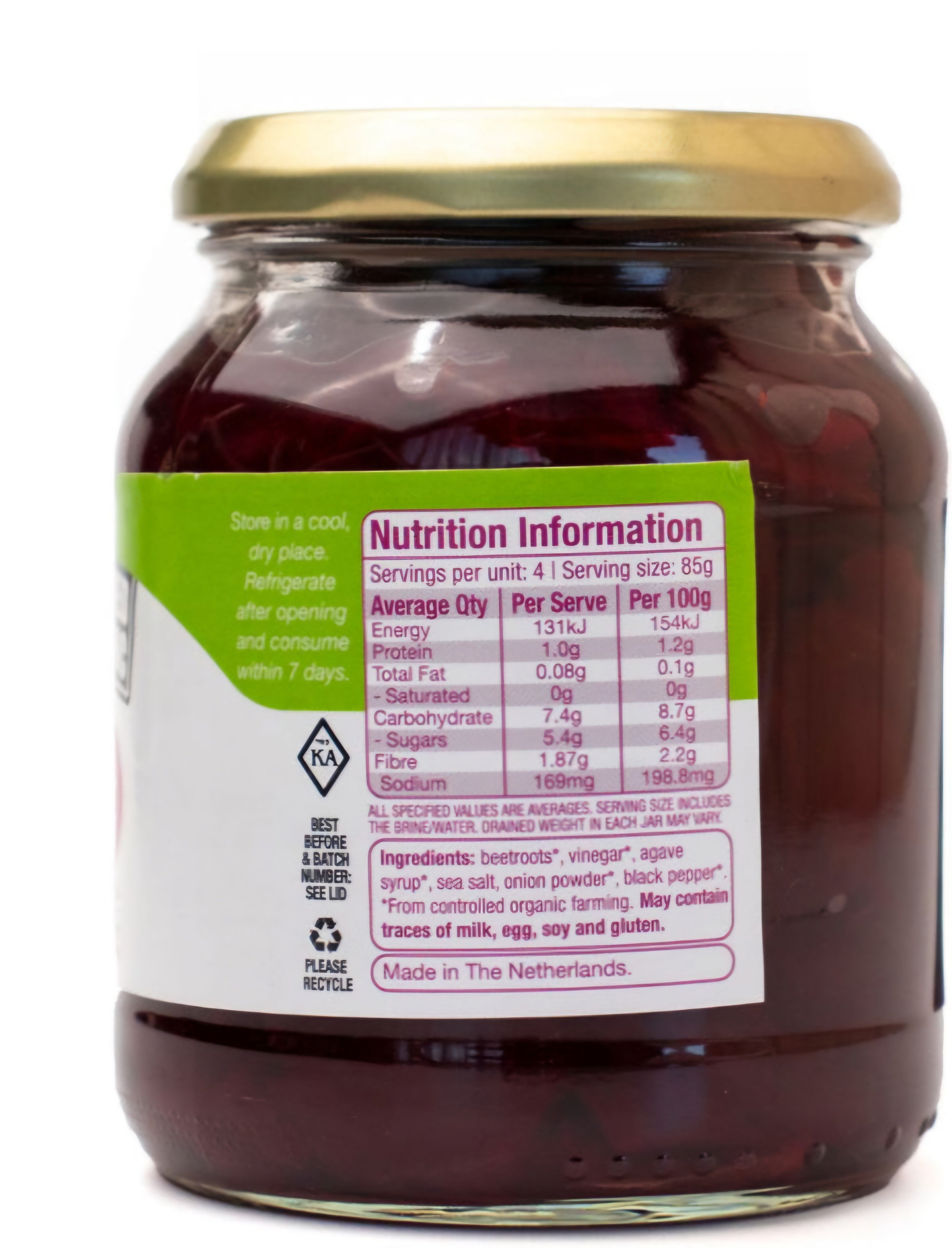 Organic Beetroot Slices 340g