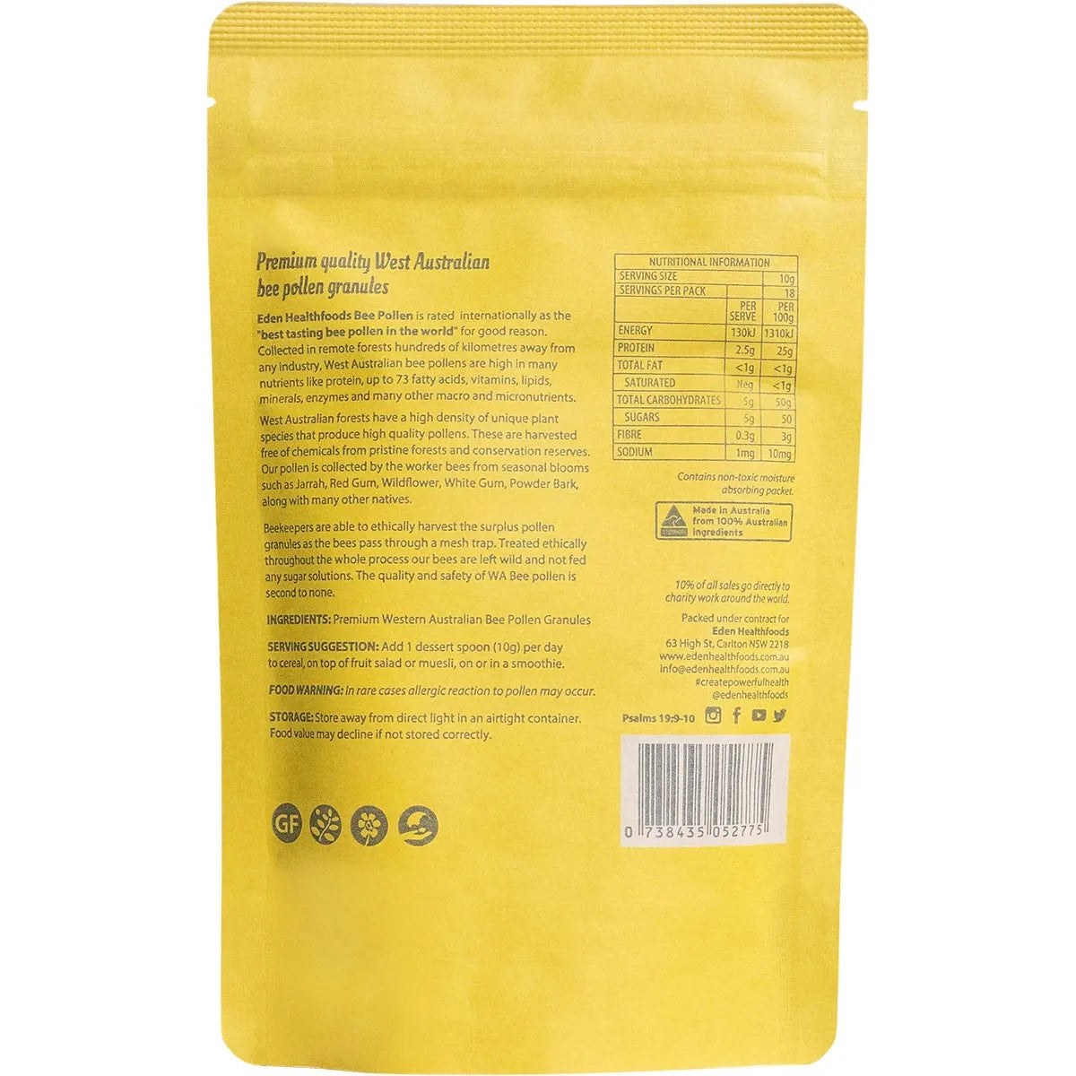 Bee Pollen Raw & Unprocessed 180g