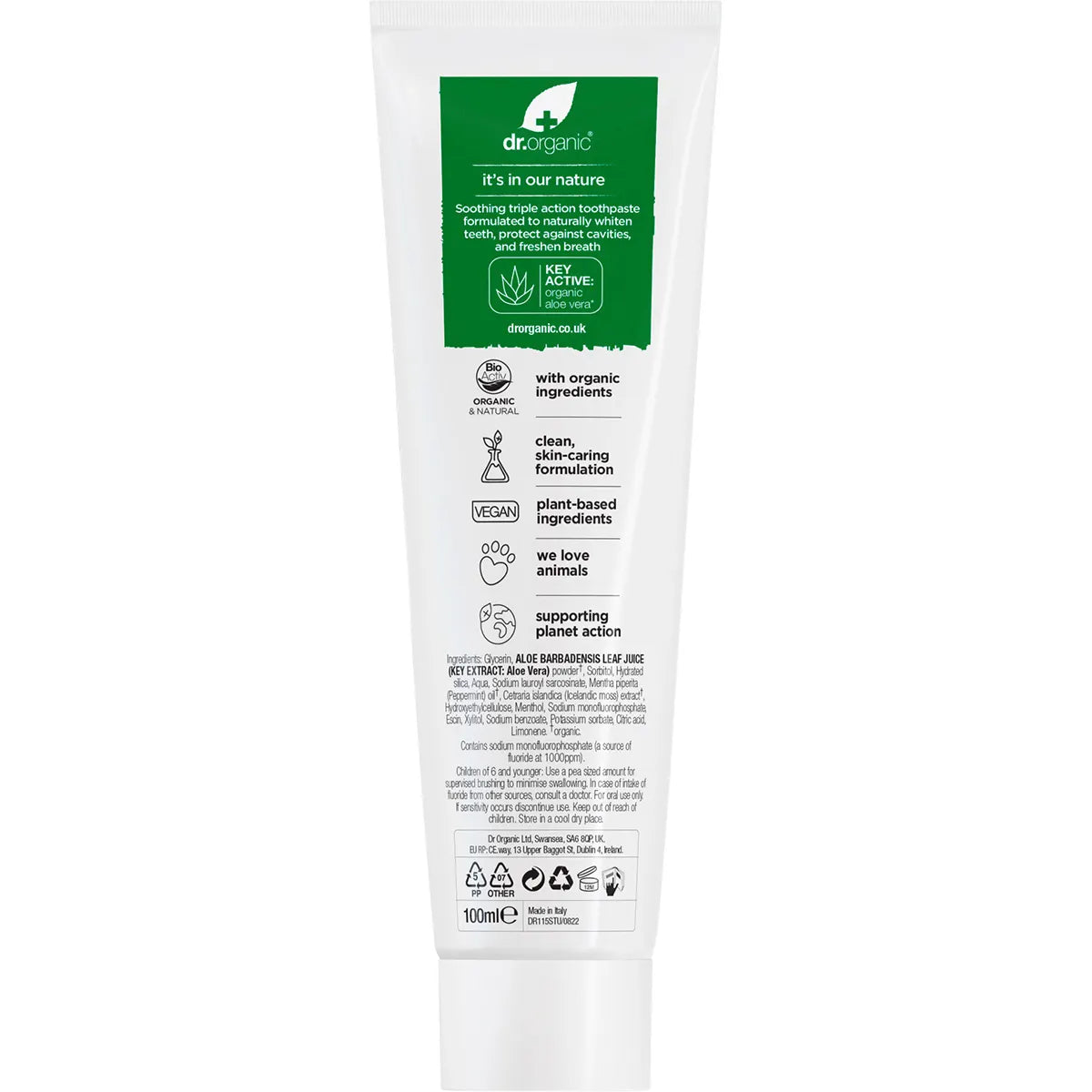 Dr. Organic Toothpaste Aloe Vera 100ml