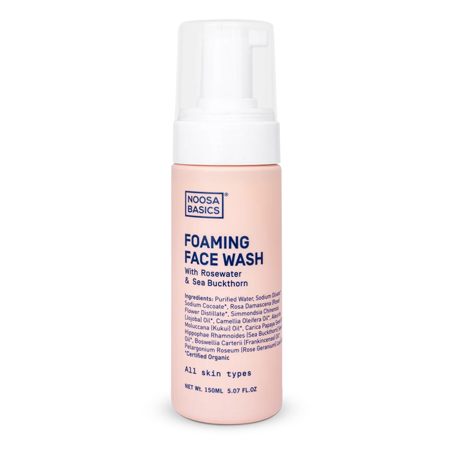 Foaming Face Wash With Rosewater & Sea Buckthorn - Noosa Basics